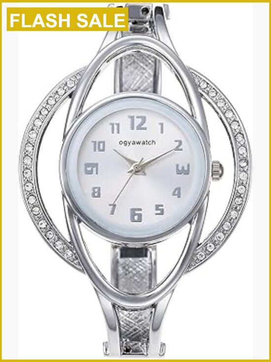 Chunky Cuff Bracelet Watch for Women - Analog Quartz Arabic Numerals Dial main image 7